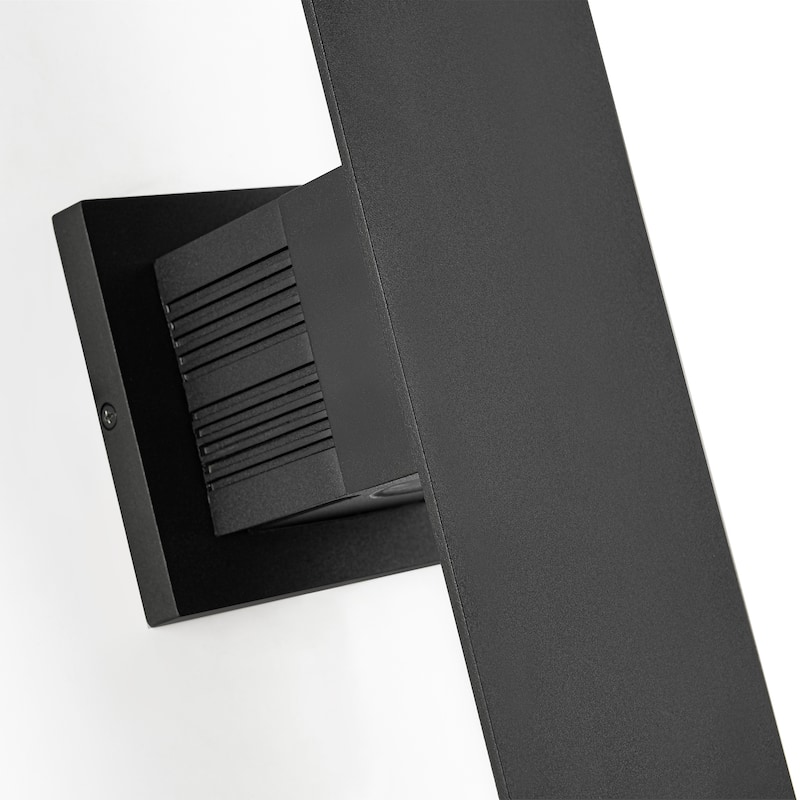 23.6 in. Modern Black Outdoor Wall Lights Dimmable Linear Integrated LED Wall Sconce - 4.7 in. W x 23.6 in. H x 2.3 in. D
