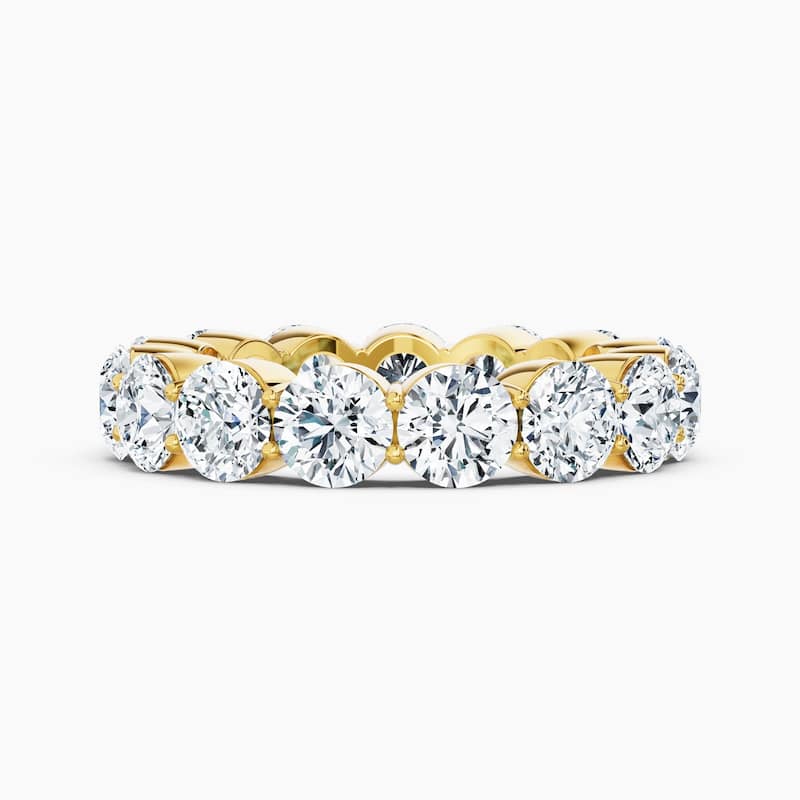 Auriya 14k Gold Round Lab Grown Diamond Eternity Band 2.00 - 7.00 ct. tw. (F-G, VS) - 6.00 ct. wt. - 4.5 - Yellow