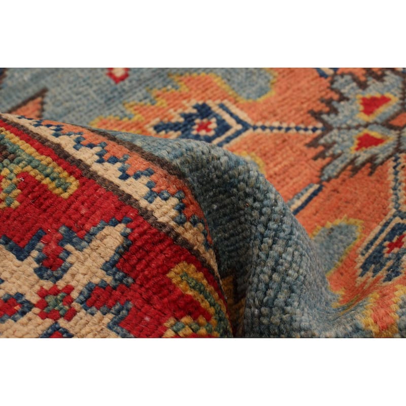ECARPETGALLERY Hand-knotted Uzbek Ghazni Sky Blue Wool Rug - 2'9 x 9'8
