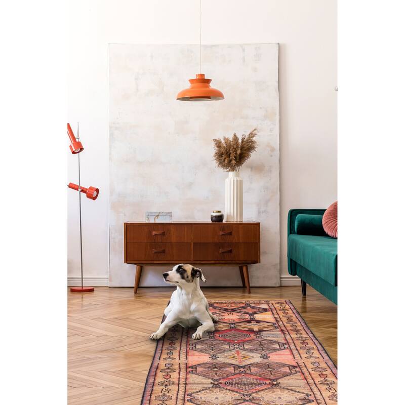 ECARPETGALLERY Hand-knotted Melis Multi Color Wool Rug - 3'5 x 9'0