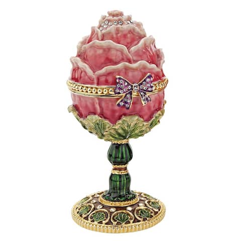 Design Toscano 'A Garden Rose Treasure' Romanov-style Collectible Hand-painted Enameled Egg