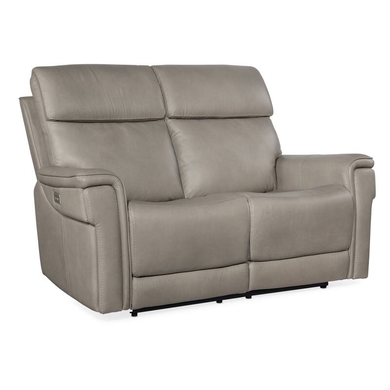 Hooker Furniture SS608-PHZL2 66" Wide Leather Sofa - Gray
