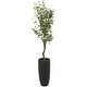 preview thumbnail 13 of 14, Green Faux Foliage Eucalyptus Artificial Tree with Realistic Leaves and Black Plastic Pot