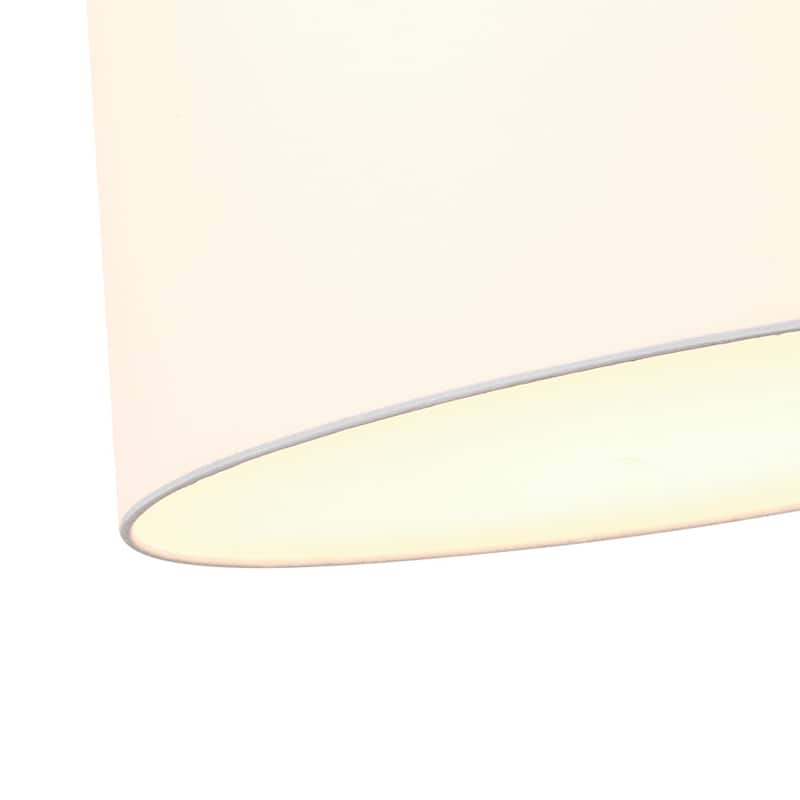 Coastal-style 3-Light Tapered Linen Fabric Pendant - 19.7 in