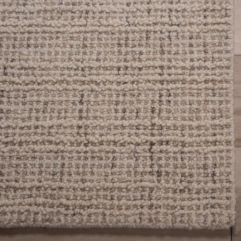 Alora Decor Lofton Geometric Stripe Textured Modern Wool Rug