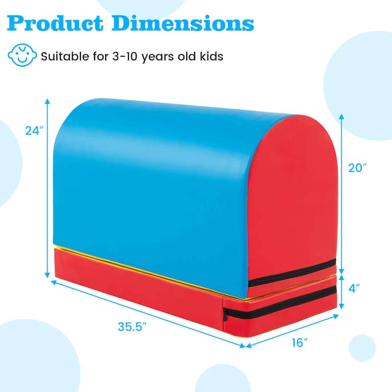 Costway Mailbox Tumbling Mat Gymnastics Vaulting Box with Detachable - See Details