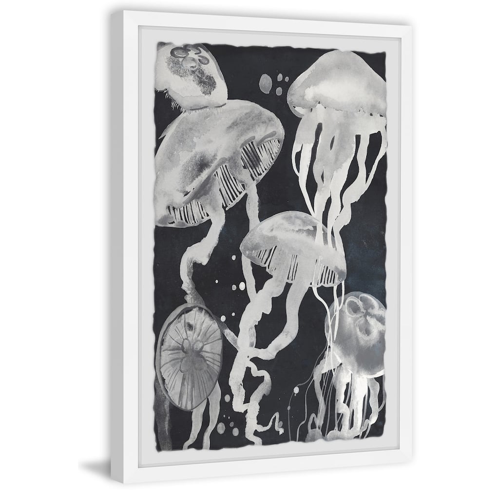 Jellyfish III Framed Wall Art, Elegant Home Touch - Sophisticated Artwork for Refined Décor