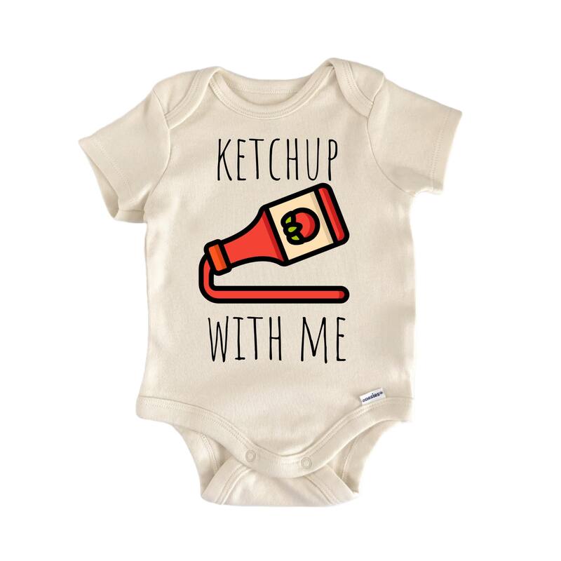 Ketchup Tomato Condiment - Baby Bodysuit - Natural - 0-3M