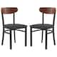 Option Walnut Wood Back/Black Vinyl Seat