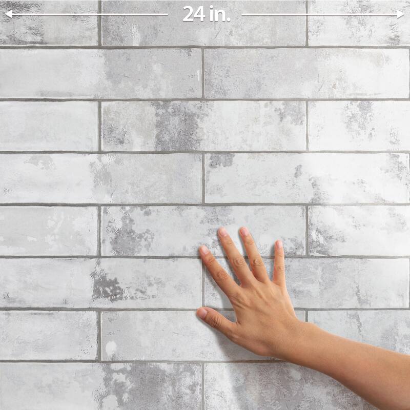 Merola Tile Biarritz Grey 3" x 12" Ceramic Wall Tile