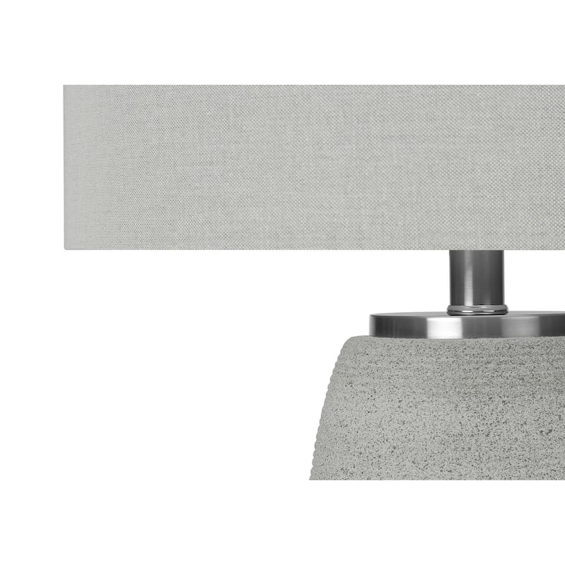 Lighting, 25"h, Table Lamp, Grey Ceramic, Grey Shade, Modern