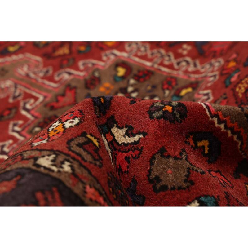 ECARPETGALLERY Hand-knotted Andelz Dark Red Wool Rug - 3'1 x 4'7