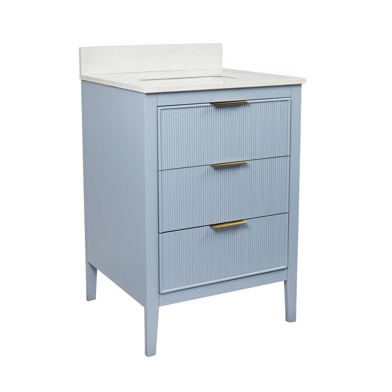 Evelyn 24-inch Vanity with Engineered Marble Top