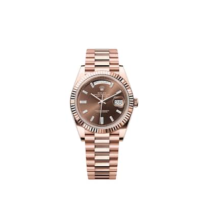 Rolex Pre-Owned Day-date Men's Watch - Chocolate