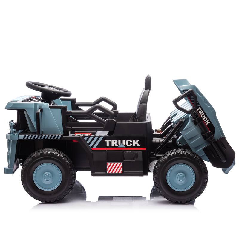 12V Kids Ride On Dump Truck W/Parents Control,2wd,Rear-Wheel Suspension,Electric Dump Bed And Extra Shovel,For Kids 3-5