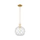 Option Clear Glass with White Rope / Satin Gold