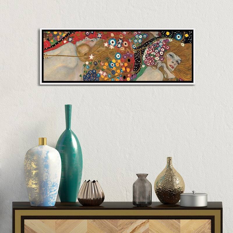 iCanvas "Sea Serpents, Detail I" by Gustav Klimt Framed Canvas Print