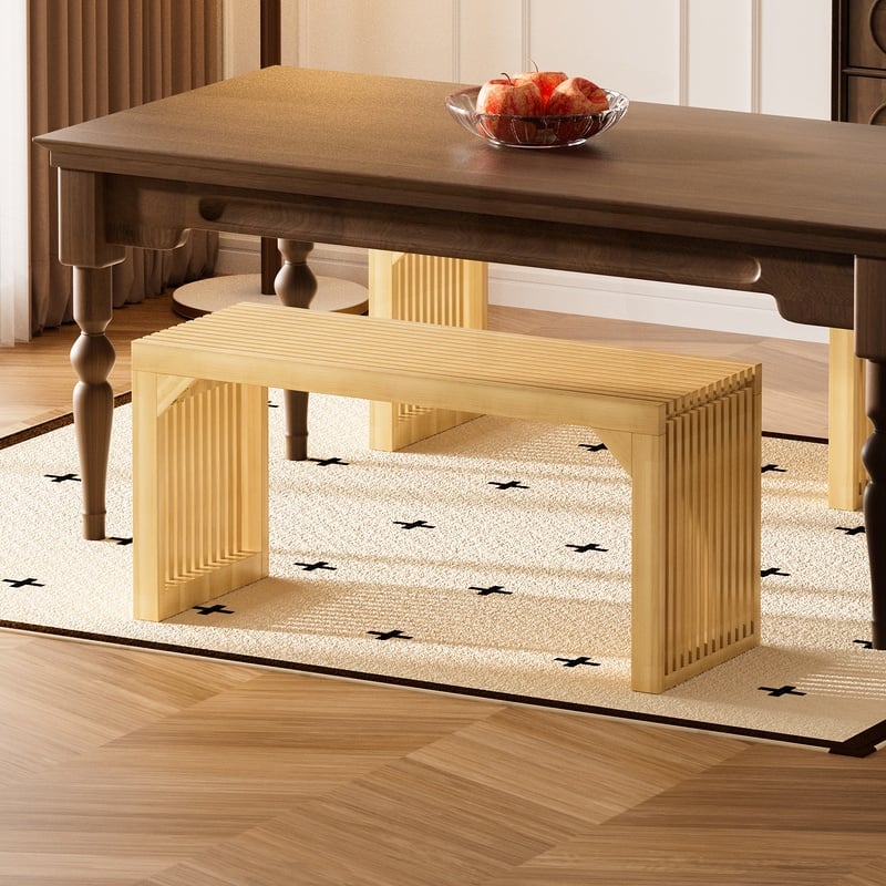 Sturdy Solid Wood Bench for Various Rooms, Enhancing Interior Decoration