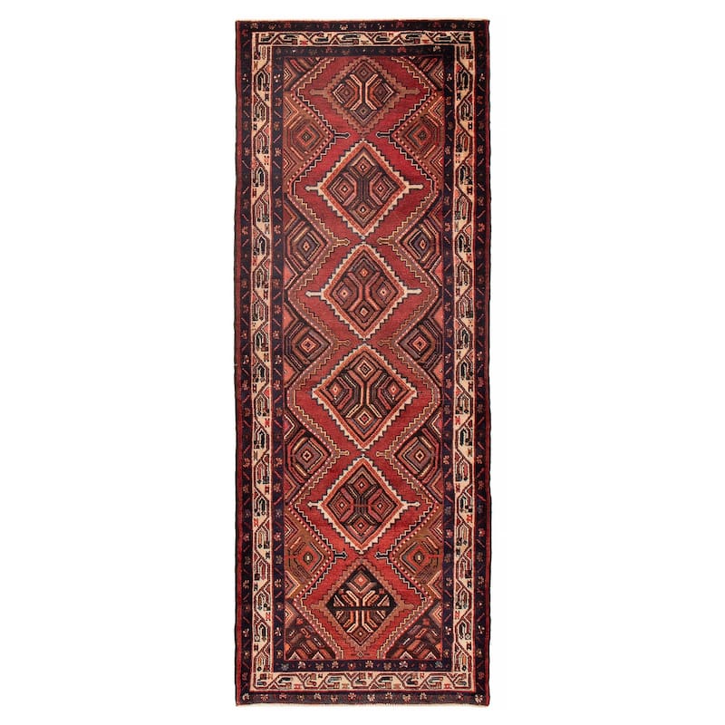 ECARPETGALLERY Hand-knotted Konya Anatolian Dark Red Wool Rug - 3'7 x 9'10 - Dark Red - 3'7 x 9'10