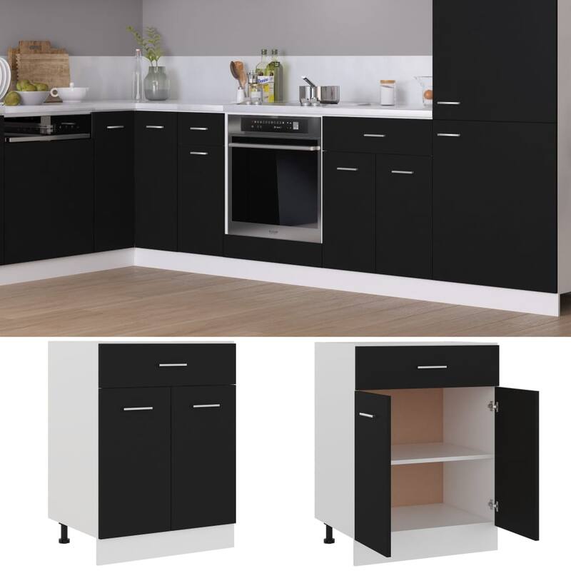 vidaXL Kitchen Cabinet Storage Cupboard Under Sink Organizer Engineered Wood