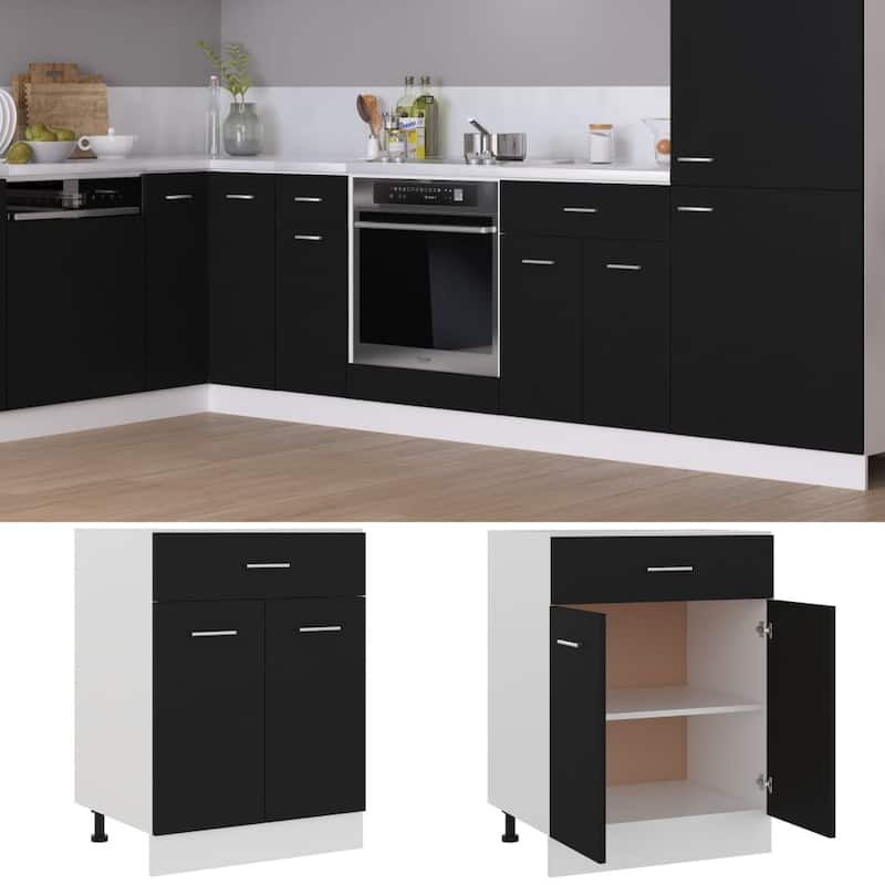 vidaXL Kitchen Cabinet Storage Cupboard Under Sink Organizer Engineered Wood