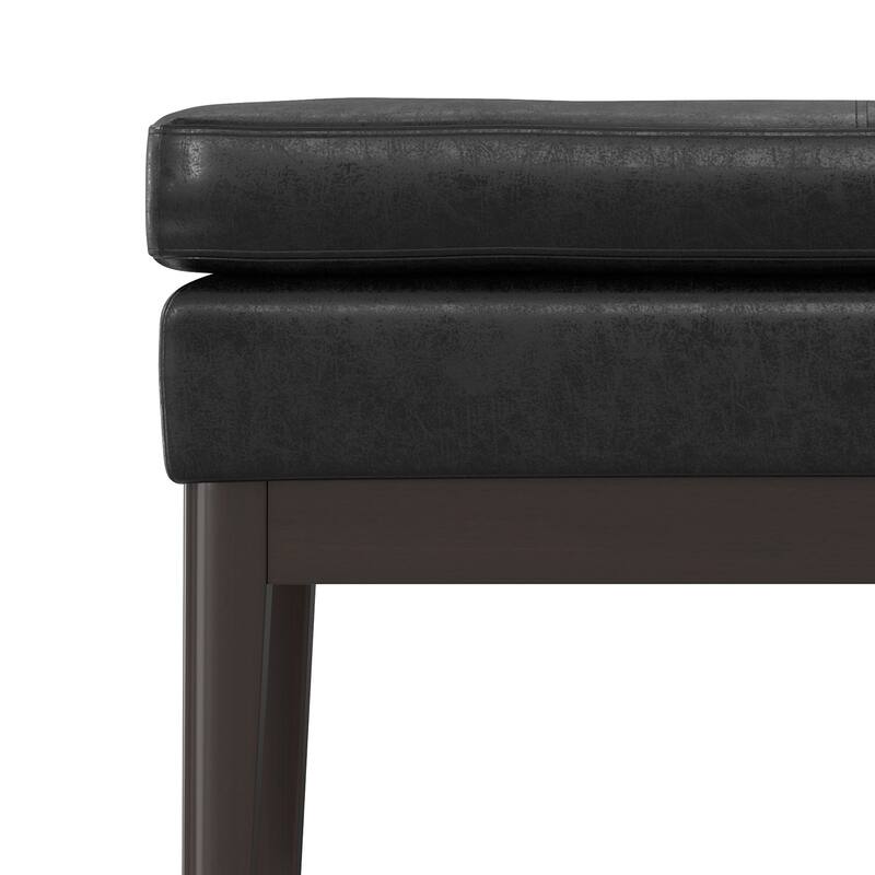 WYNDENHALL Bragg 27 inch Wide Mid Century Small Ottoman Bench