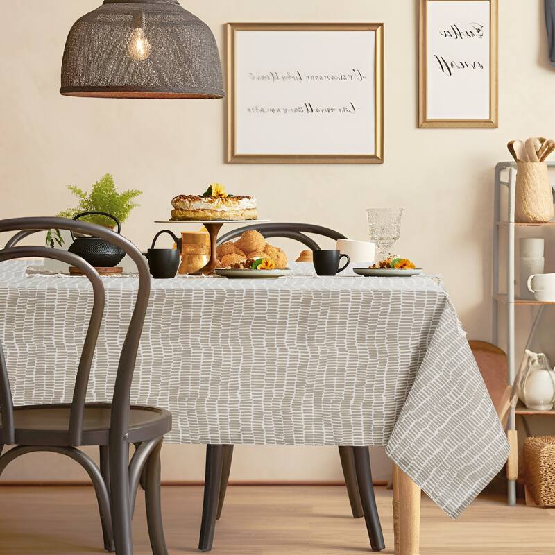 Deconovo Promenade Pattern Water Resistant Tablecloth for Dining Table 60x84in