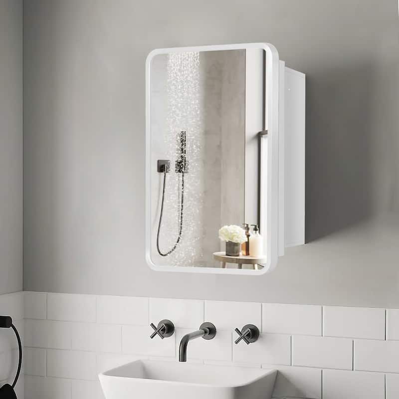 Multifunctional Wall-Mounted Mirrored Cabinet