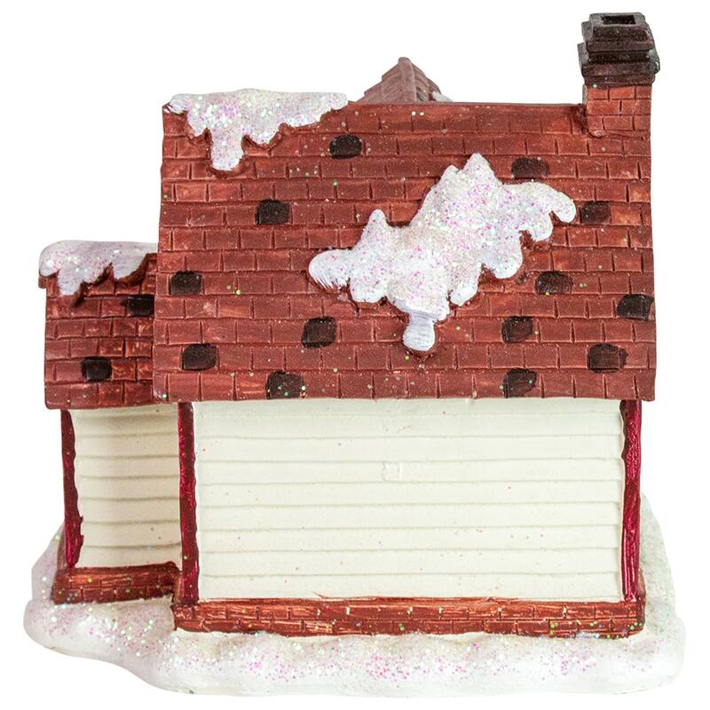 6.5" White LED Lighted Cottage House Christmas Village Decoration