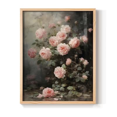 Vintage Floral Print CCCII -Framed Print