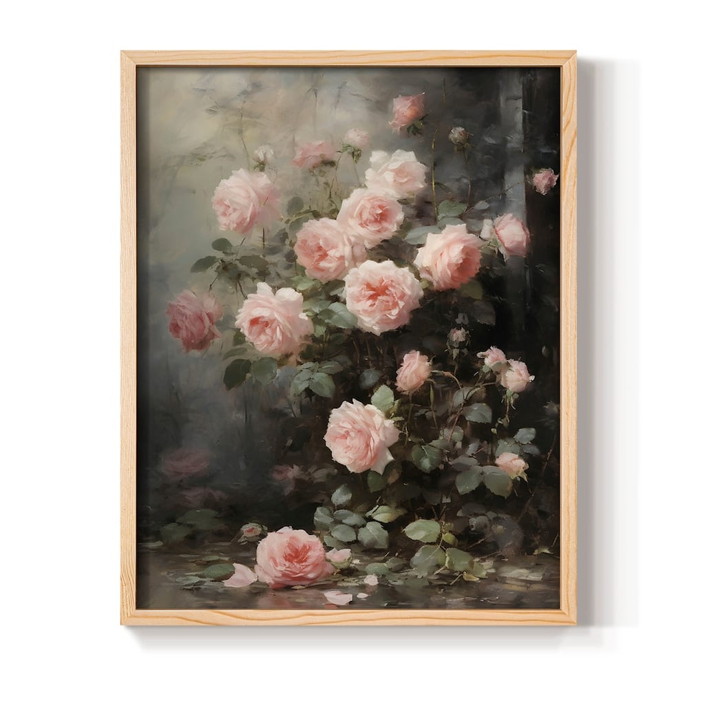 Vintage Floral Print CCCII -Framed Print