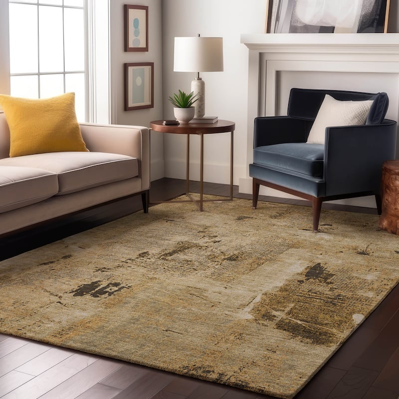 Premium Washable Super Soft Abstrct Flair Mayfield Rug - Beige - 9' x 12'