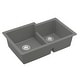 preview thumbnail 48 of 61, Karran 32" Undermount Large/Small Bowl Quartz Kitchen Sink Kit - 32" x 21.25" x 9"