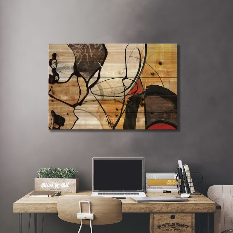Steam Print On Wood by PI Galerie - Multi-Color