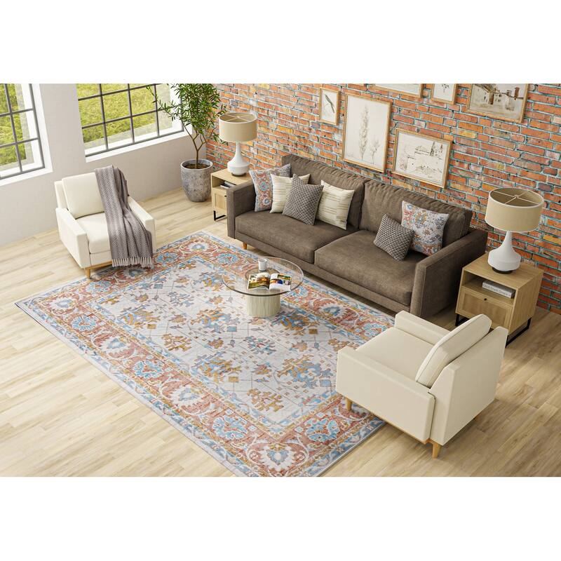 Bashian Brinn Ivory Transitional Area Rug
