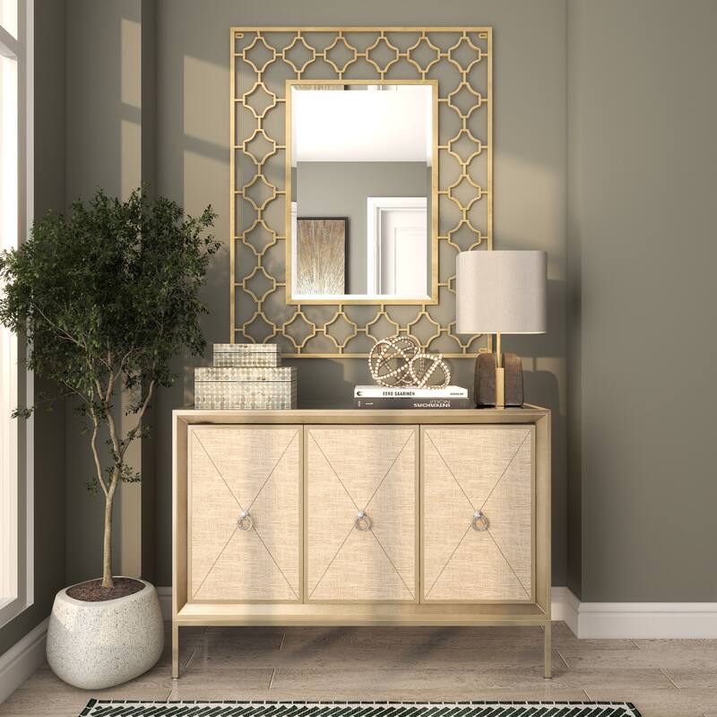 White Metal Handmade Beaded Geometric Decorative Sculpture (Set of 2)