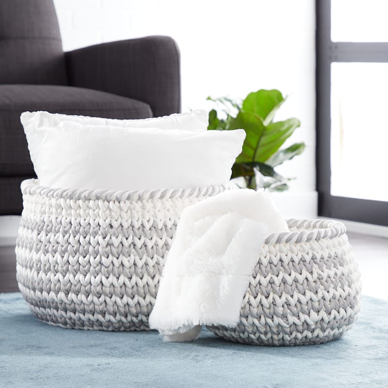 Polyester Bohemian Storage Basket (Set of 2)