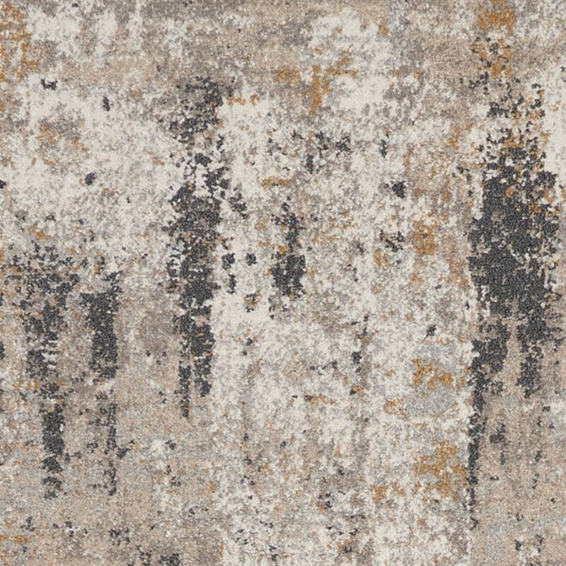 Jotis Power Loomed Abstract Modern Area Rug By HomeRoots - 90' X '26' X '0.38
