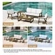 preview thumbnail 43 of 99, 5-Piece Teak Outdoor Conversation Set with Tables.