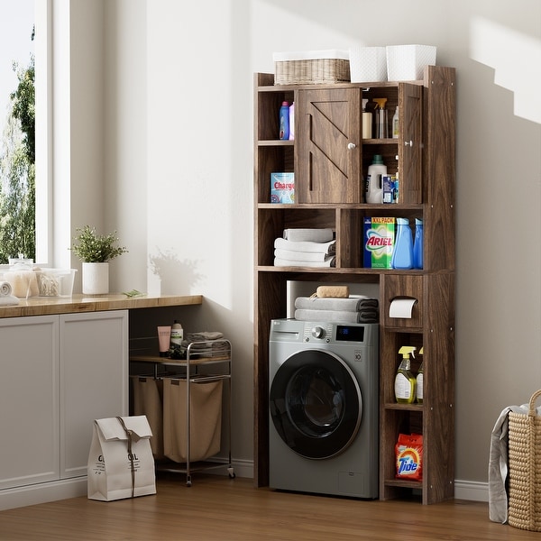Over-The-Toilet Bathroom Storage Cabinet with Tissue Holder. - N/A