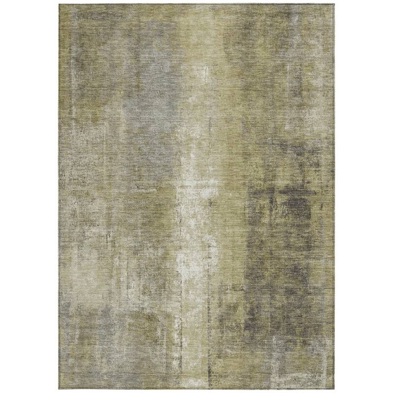 HomeRoots Abstract Transitional Rectangle Outdoor Rug