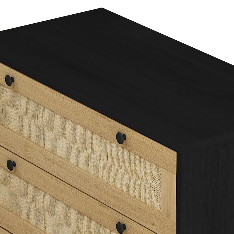 Drawers Storage Cabinet Rope Woven Drawer