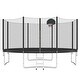 preview thumbnail 9 of 7, 14ft Trampoline with Enclosure Basketball Hoop and Ladder Easy Assembly for Kids