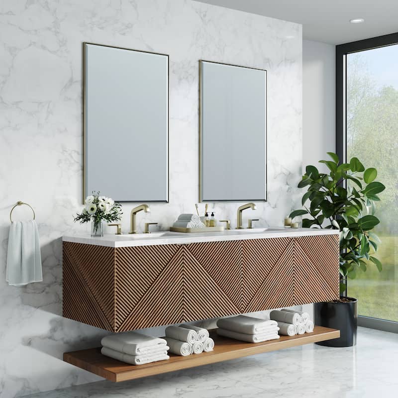 James Martin Vanities Marcello 72" Double Vanity, Chestnut