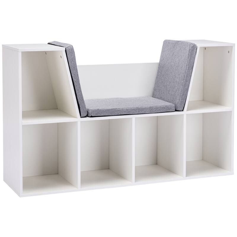 HOMCOM Toy Chest Kids Cabinet Storage Organizer Children Display Shelf for Toys Clothes Books Bedroom