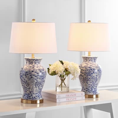SAFAVIEH Lighting Auna 28" LED Table Lamp (Set of 2) - 16"x16"x27.5" - 16Wx16Dx28H