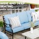 MAISON ARTS 6/7-Piece Patio Conversation Sets, Sofa Set with 2/4 x Single Chairs, 1 x 3-seater Sofa and Coffee Table/Ottomans