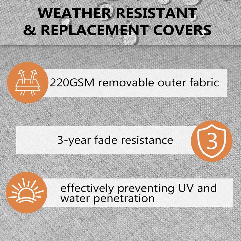 Outdoor Patio Furniture Aluminum PE Rattan Wicker Half Round Curved Sofa Sectional Set