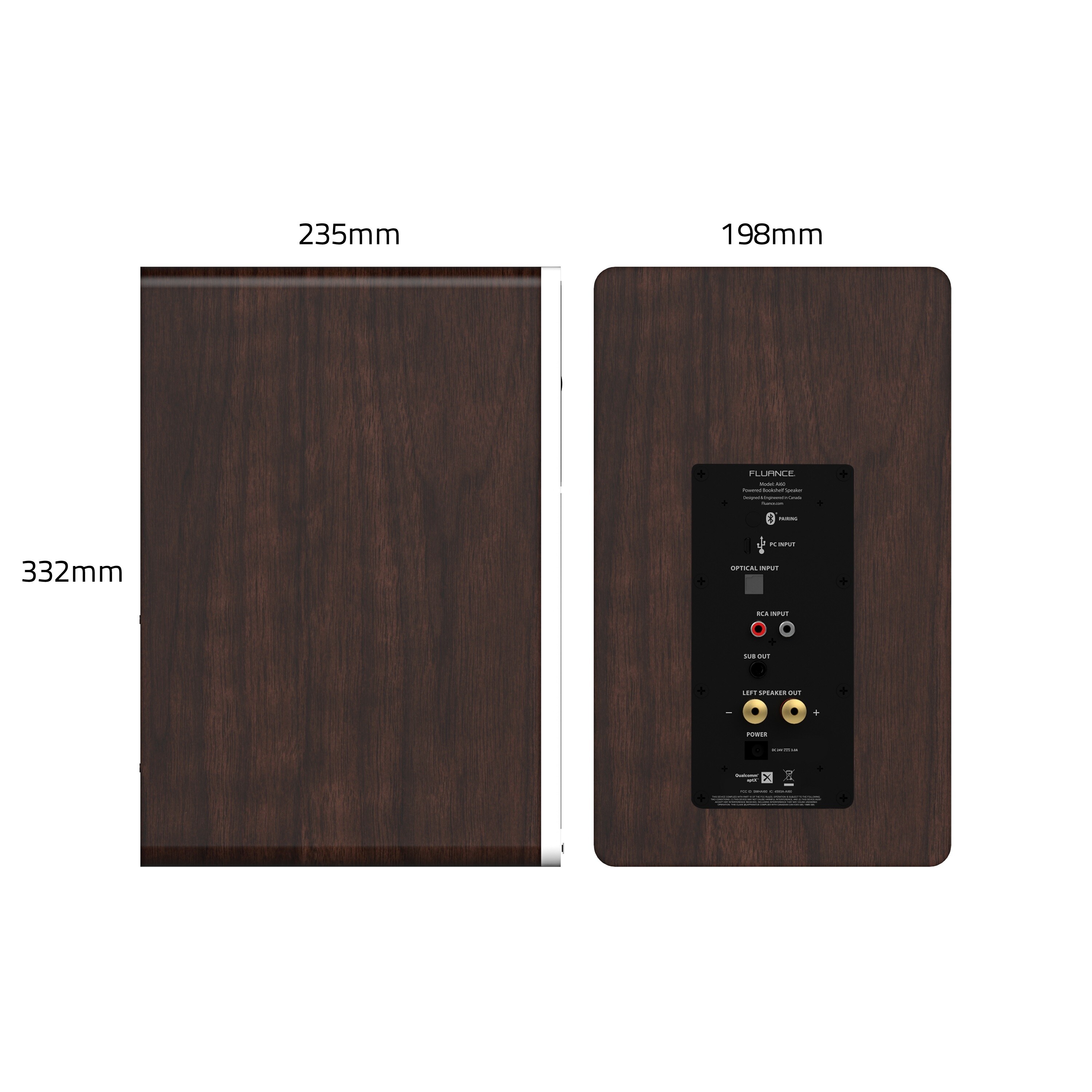 Shop Fluance Ai60 Powered Two Way 6 5 2 0 Bookshelf Speakers With