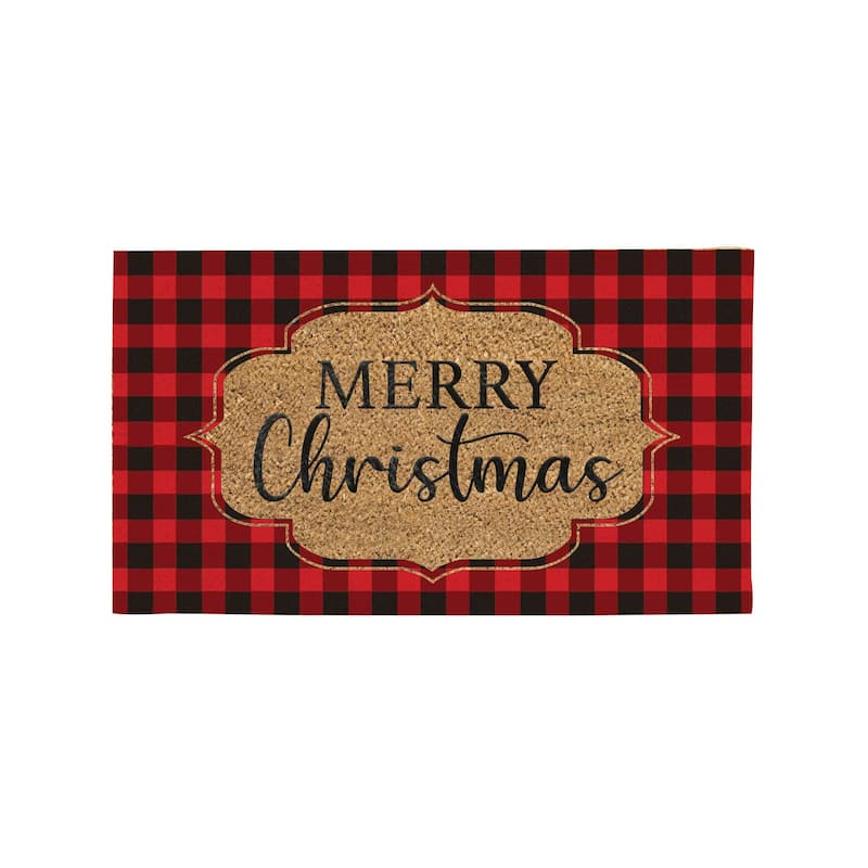 Buffalo Check Christmas Coir Mat